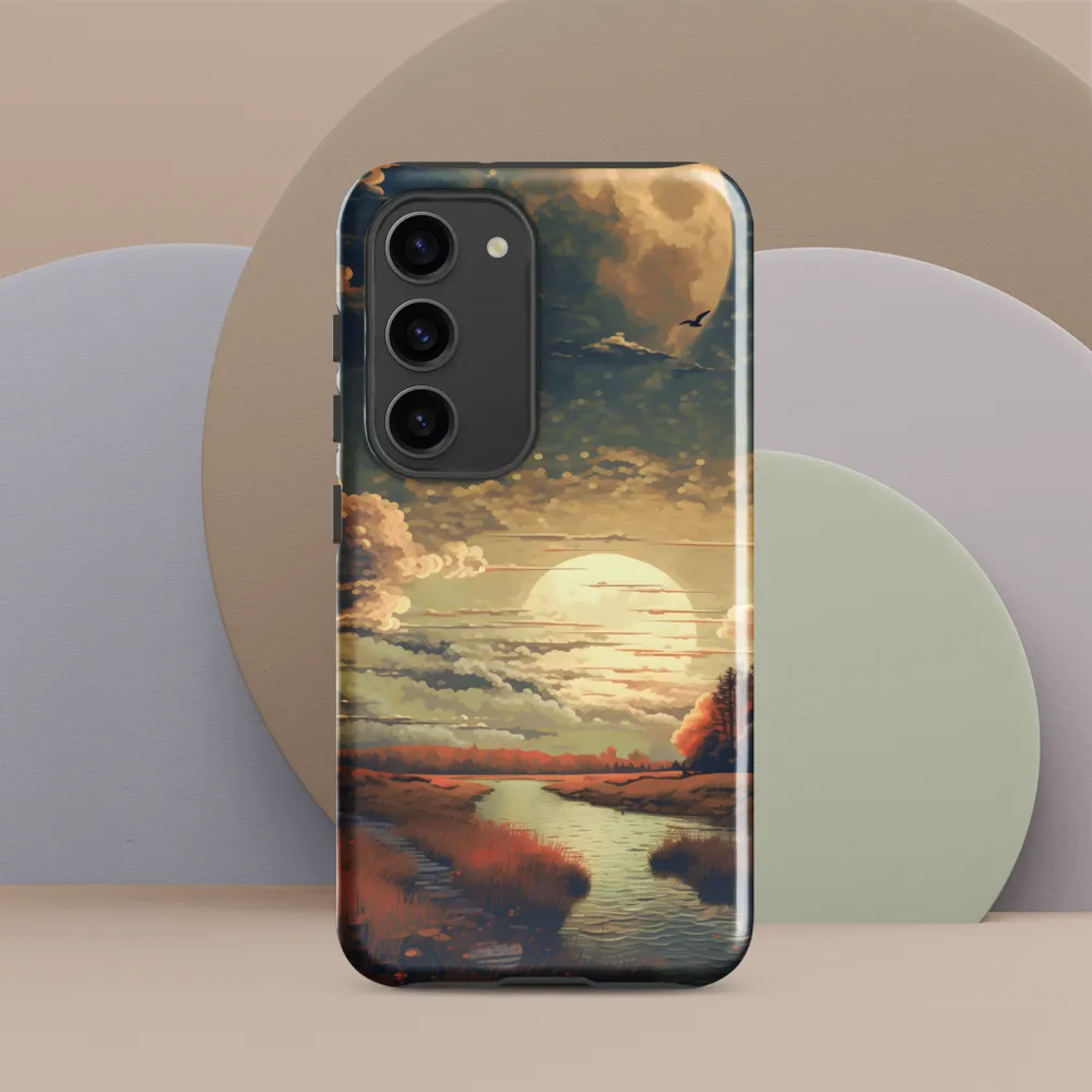 Whispers of Dusk: A Tranquil River Landscape