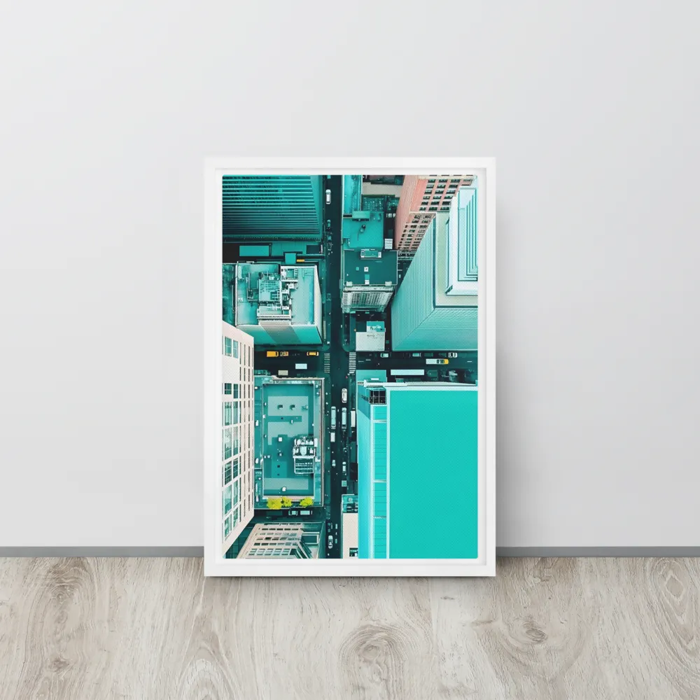 Urban Geometry: Aerial Perspective | Canvas with White Frame | 12″×18″