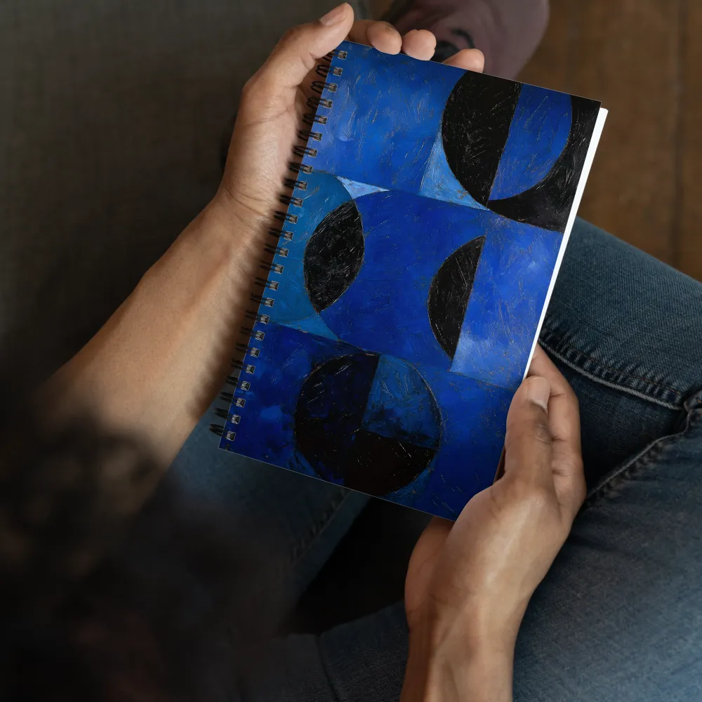 Dynamics of Blue and Black | Spiral Notebook