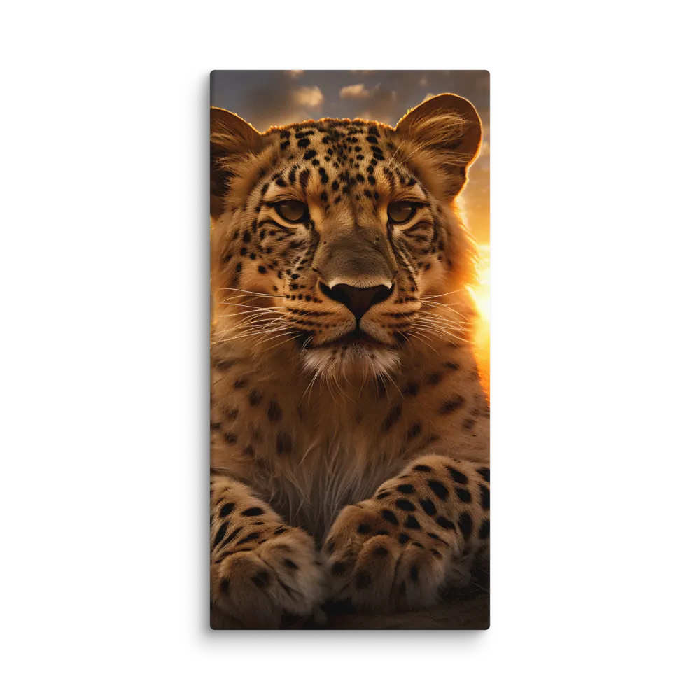 Regal Presence: The Leopard at Sunset
