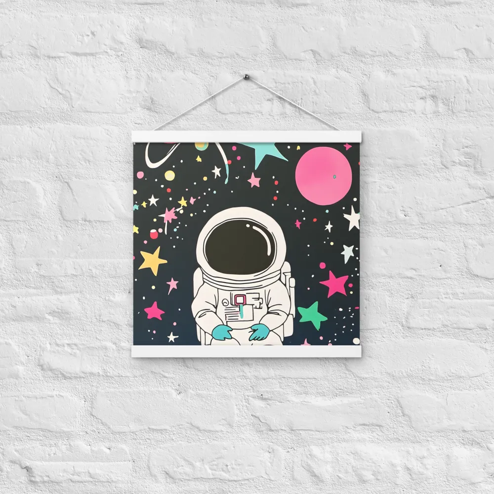 Cosmic Dreamer | Poster With White Wood Hanger | 16″×16″