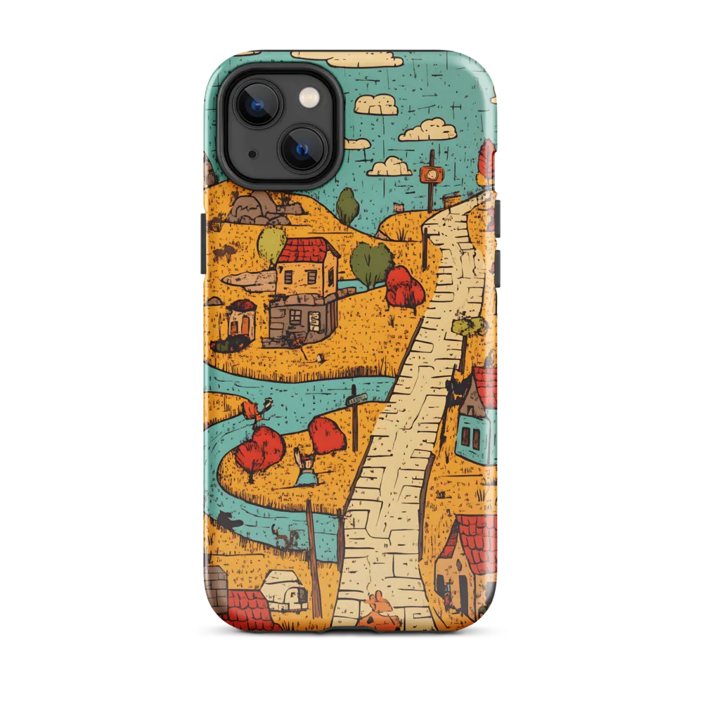 Whimsical Village Landscape