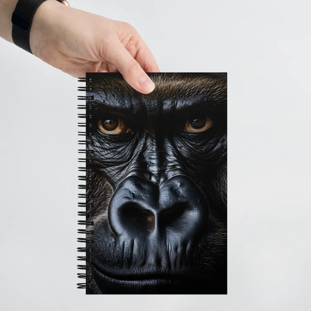 Gaze of the Wild: A Gorilla's Portrait | Spiral Notebook