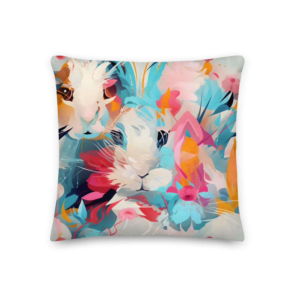 Whimsical Blooming Companions | Pillow | 18″×18″