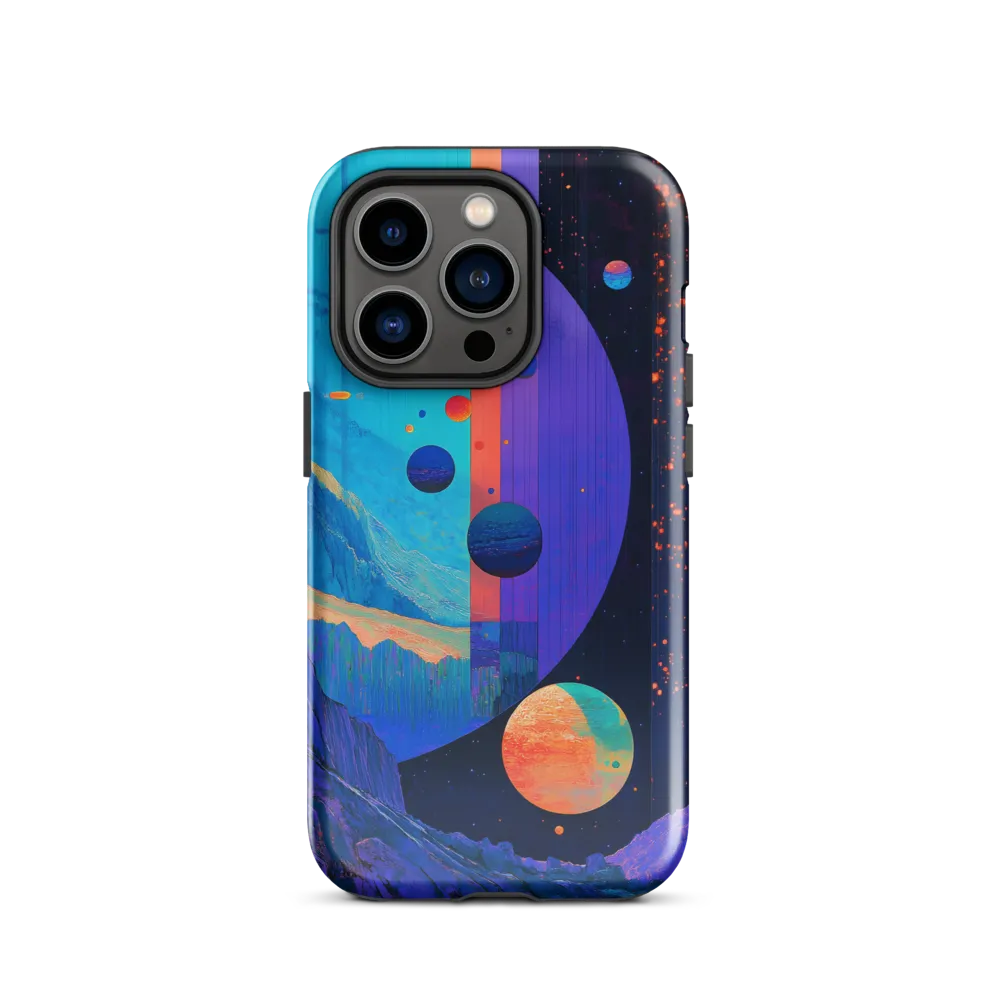 Celestial Harmony: A Surreal Exploration of Space | Phone Case |  14 Pro | Tough Case | Glossy