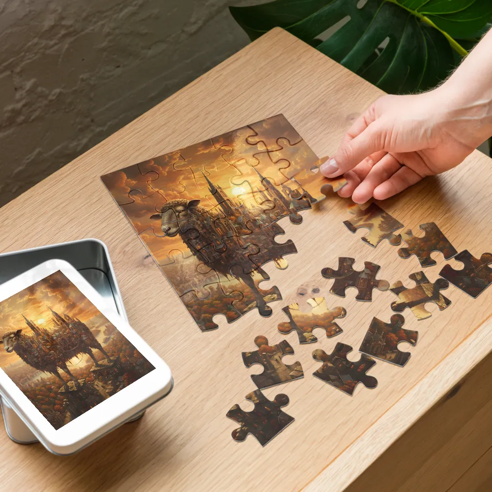 Sheep Citadel 
 Jigsaw Puzzle in Tin Box
