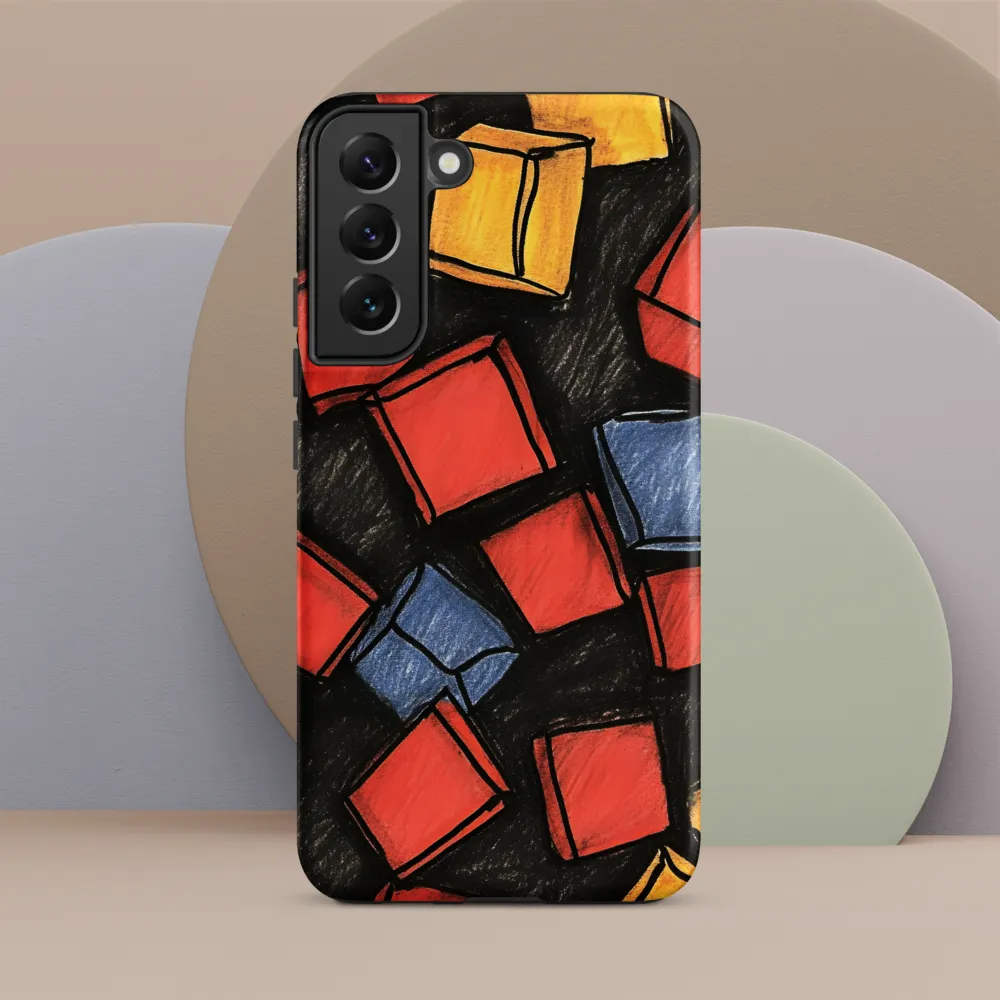 Vibrant Geometry in Motion | Phone Case |  S22 Plus | Tough Case | Matte