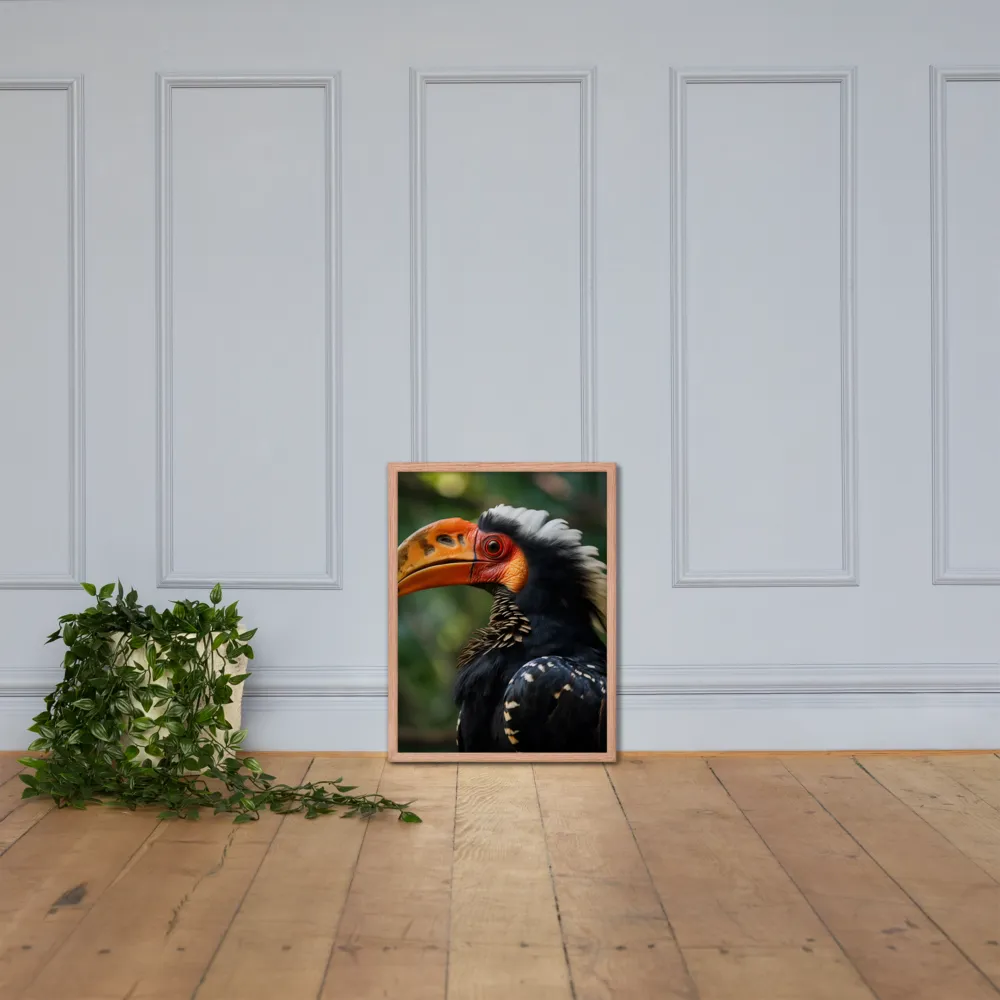 Majesty of the Hornbill | Poster with Red oak Frame | 18″×24″