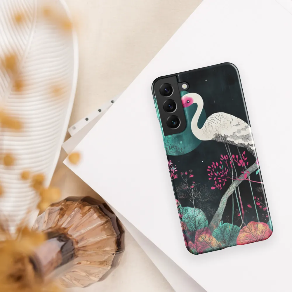 Ethereal Presence: Heron in a Floral Dreamscape