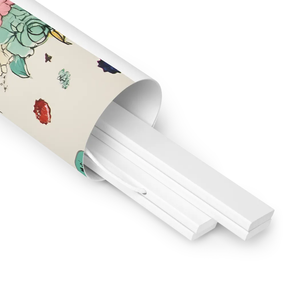 Whimsical Garden Reverie | Poster With White Wood Hanger | 18″×24″