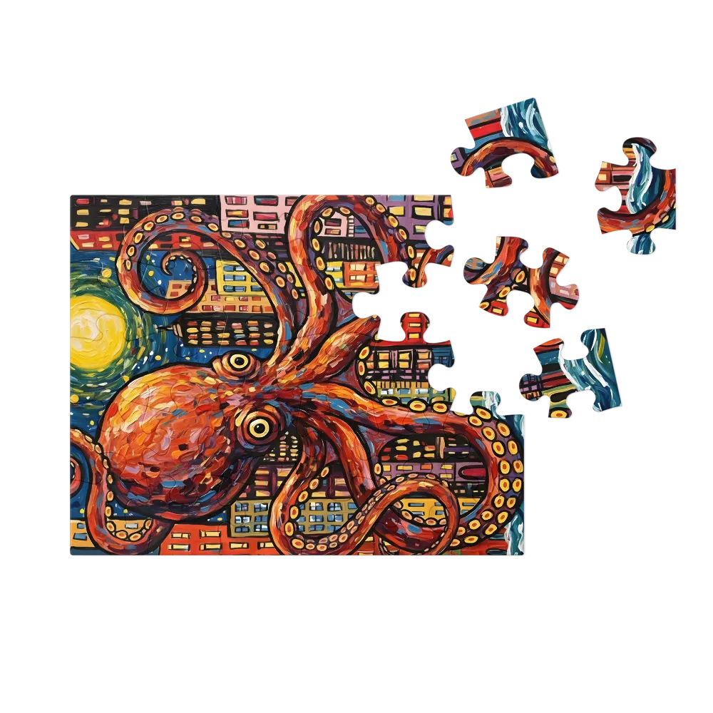 Moonlit Octopus 
 Jigsaw Puzzle in Tin Box