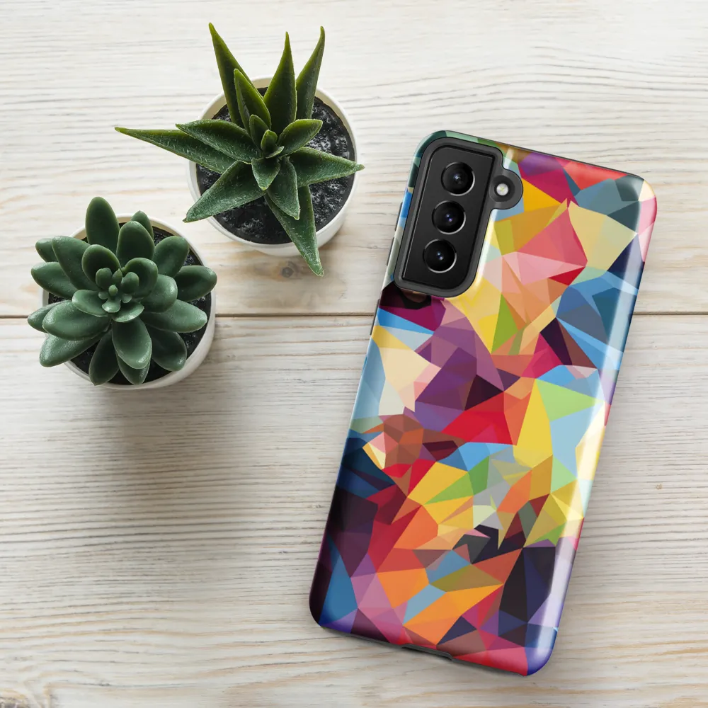 Playful Geometry: The Bear's Face | Phone Case |  S21 Plus | Tough Case | Glossy