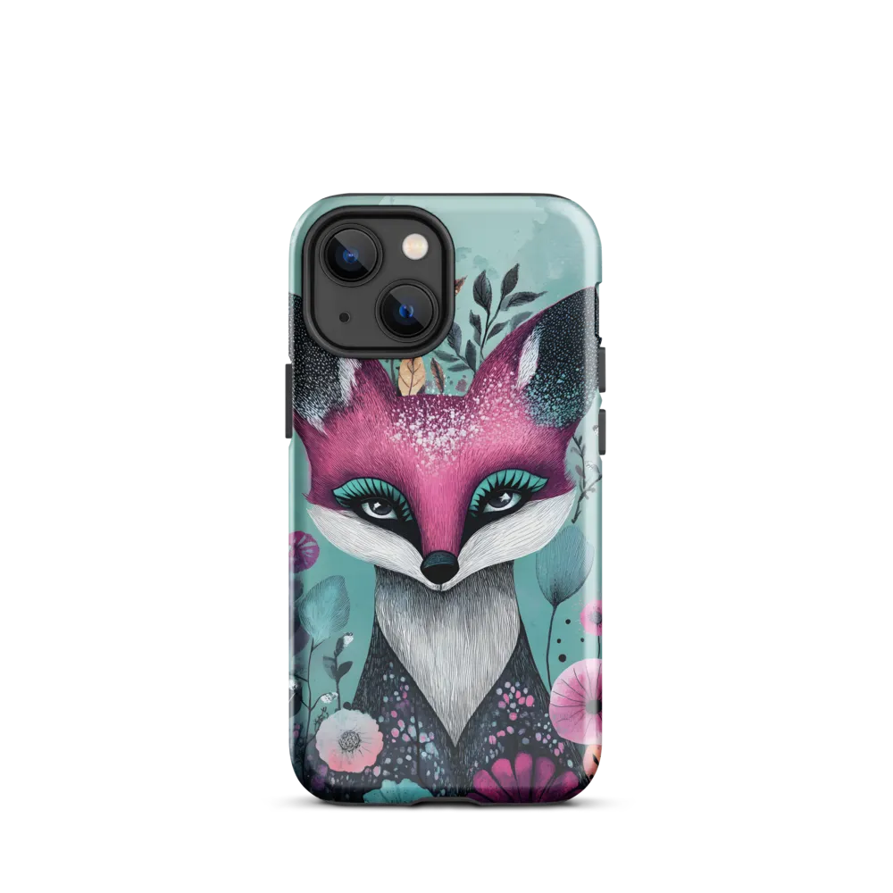 Whimsical Fox Among Blossoms | Phone Case |  13 mini | Tough Case | Glossy