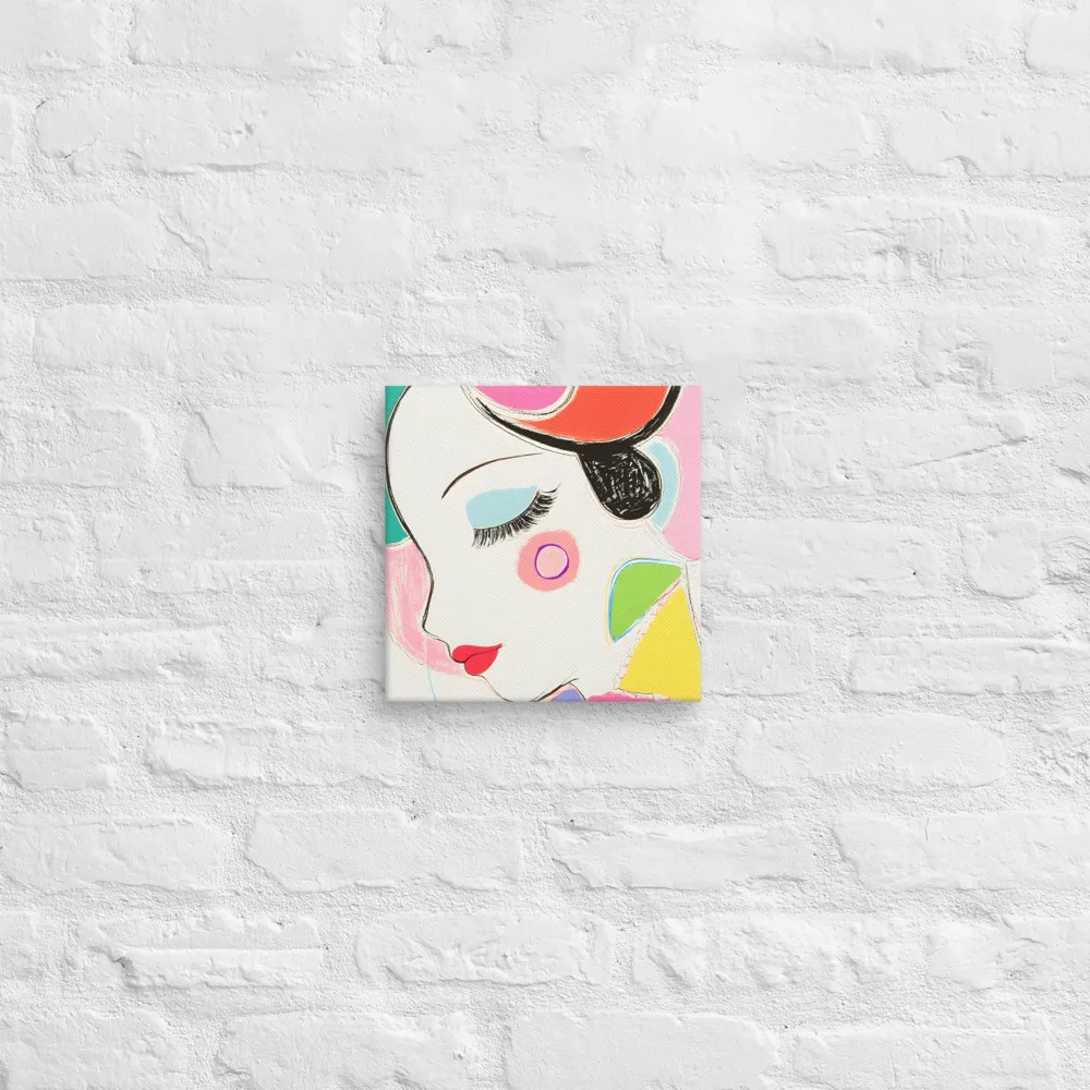 Whimsical Portrait in Colorful Abstraction | Canvas | 10″×10″