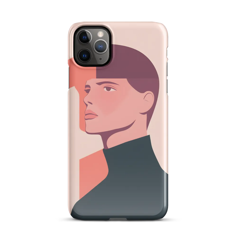 Contemplative Portrait in Minimalism | Phone Case |  11 Pro Max | Snap Case | Glossy