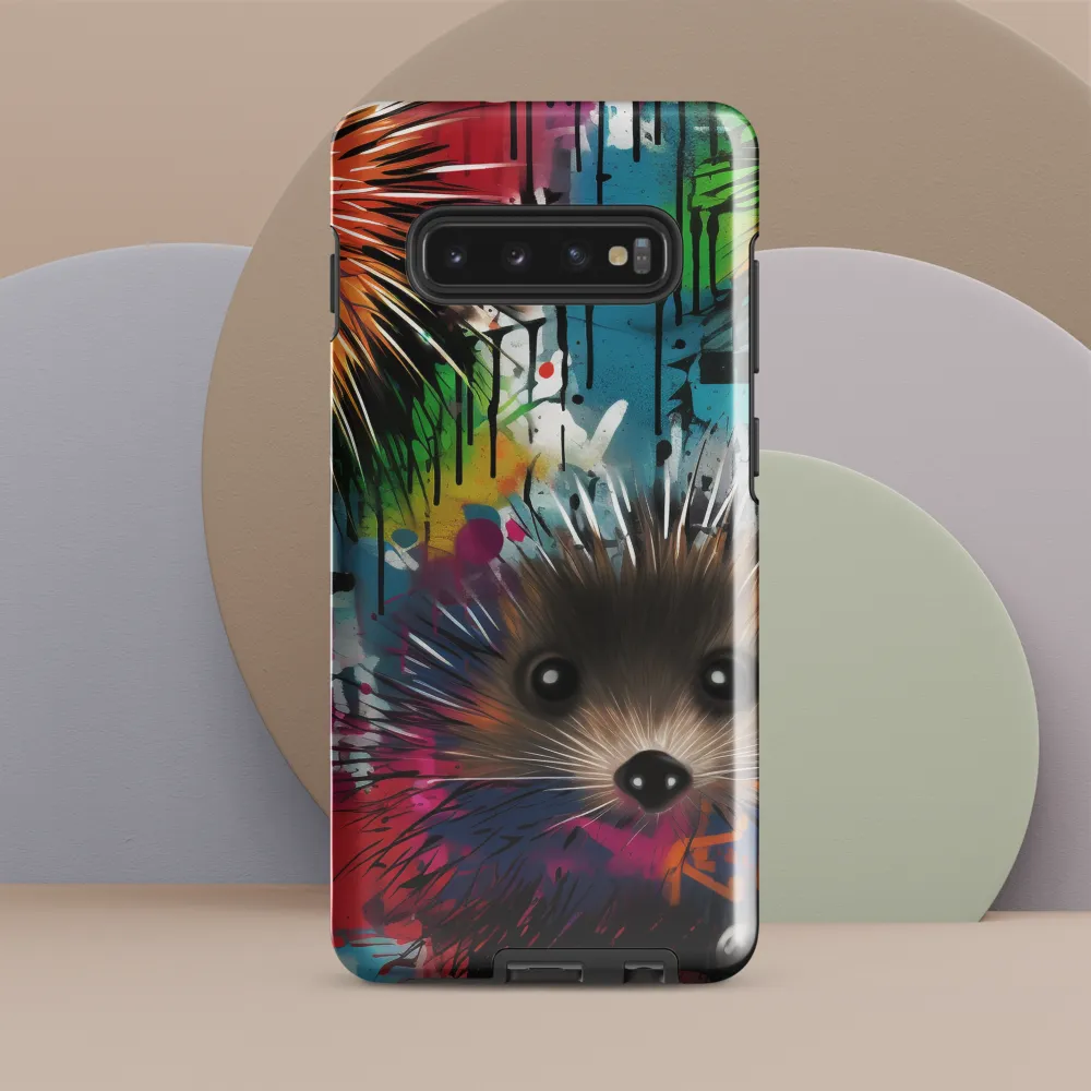 Whimsical Hedgehogs in a Kaleidoscopic Wonderland | Phone Case |  S10 Plus | Tough Case | Glossy