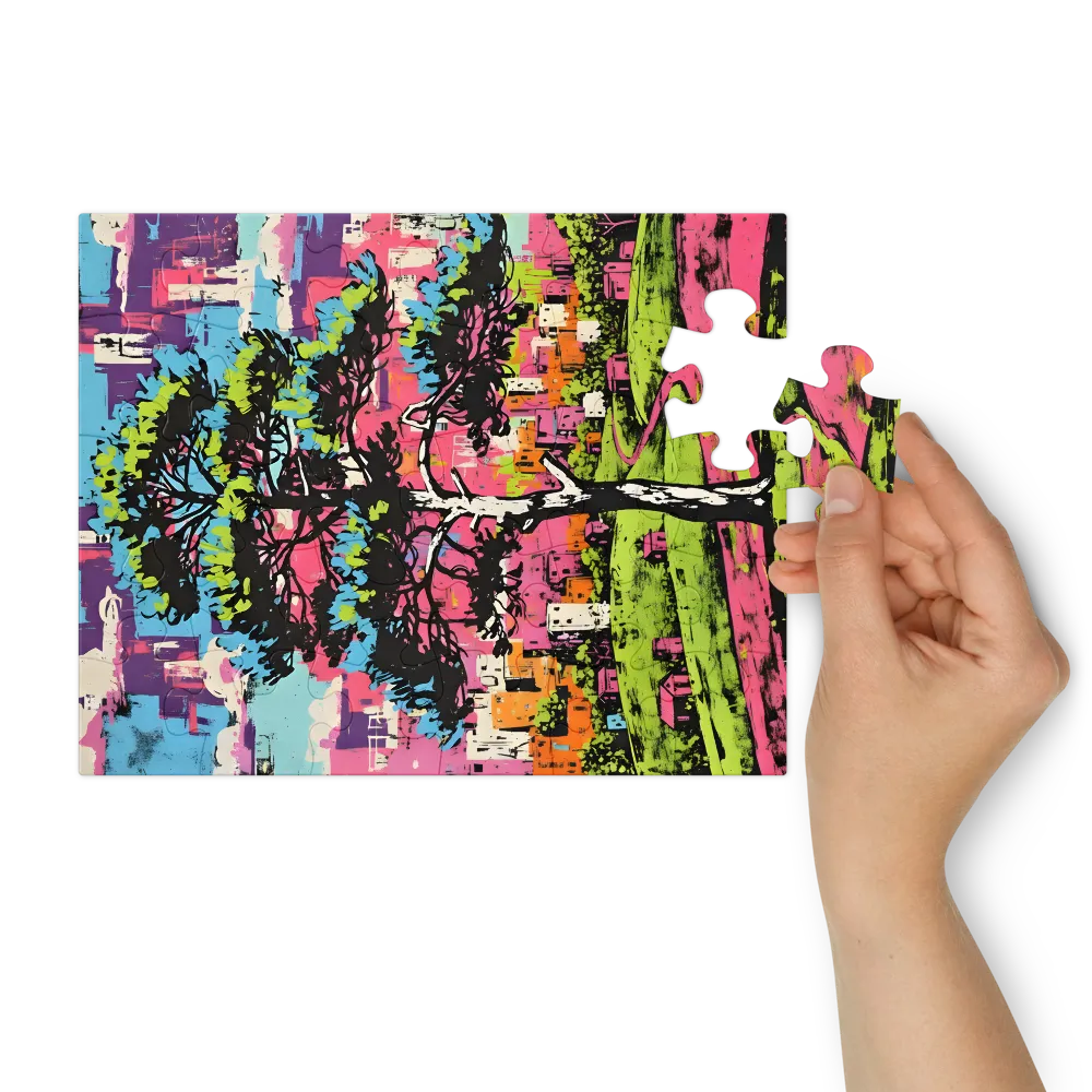 Neon Urban Pine 
 Jigsaw Puzzle in Tin Box