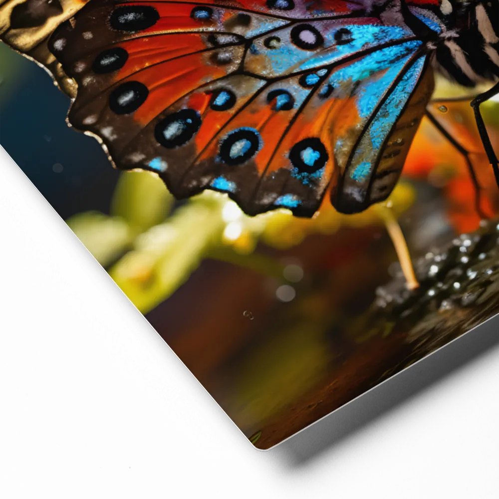 Dance of Colors: The Butterfly's Elegance | Metal Print | 8″×10″