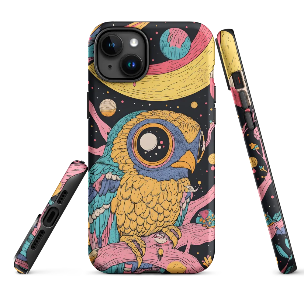 Whimsical Cosmic Owl | Phone Case |  15 Plus | Tough Case | Matte