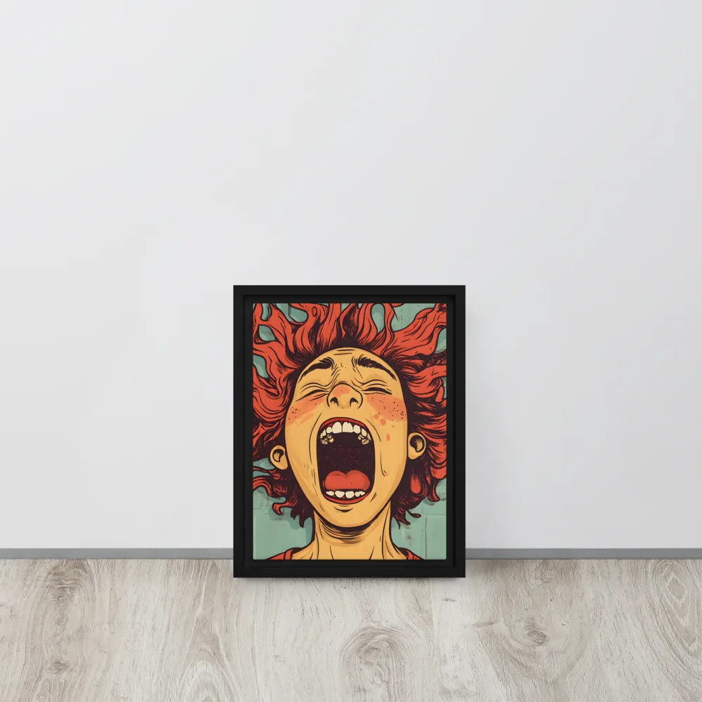Fury Unleashed | Canvas with Black Frame | 9″×12″