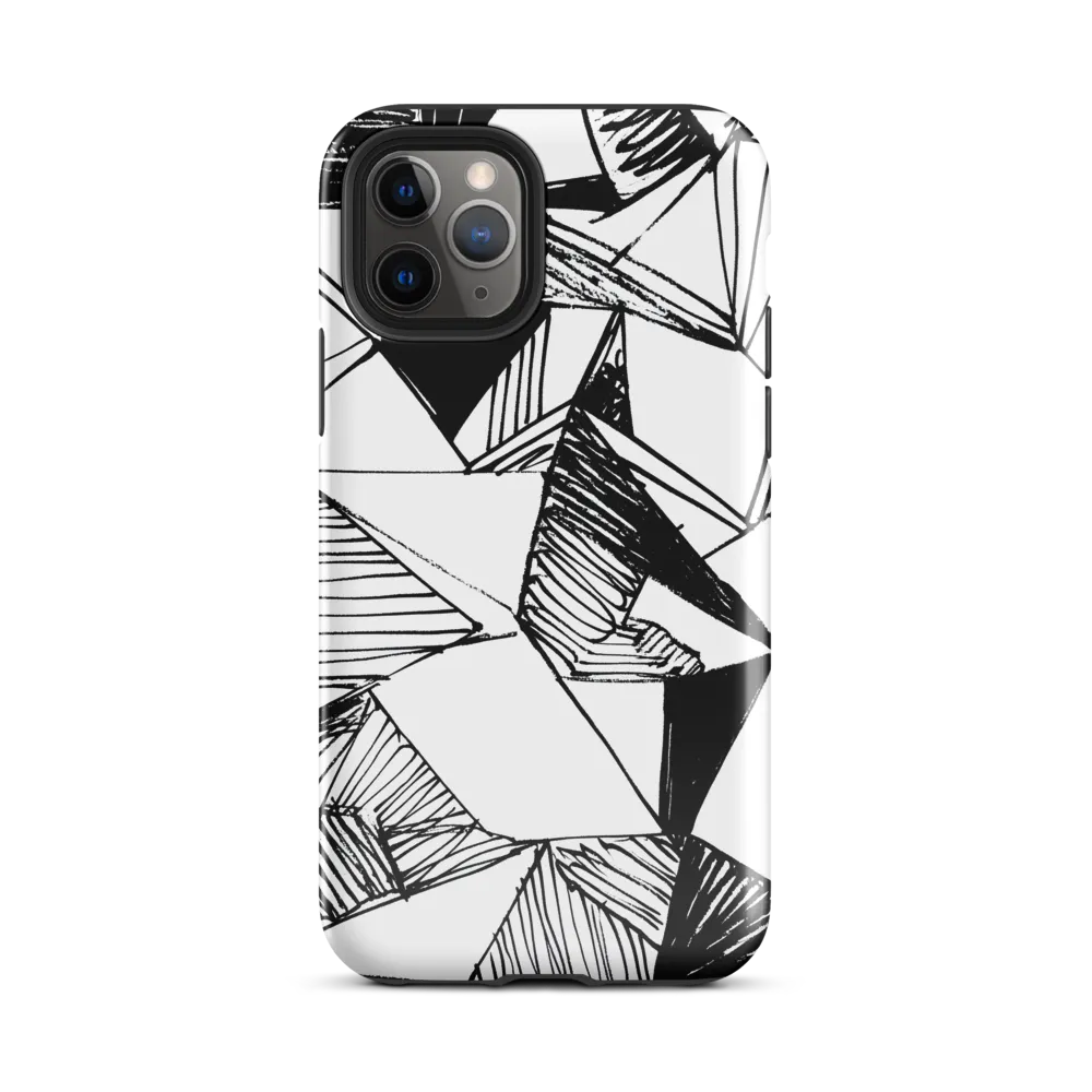 Dynamic Geometry in Ink | Phone Case |  11 Pro | Tough Case | Glossy