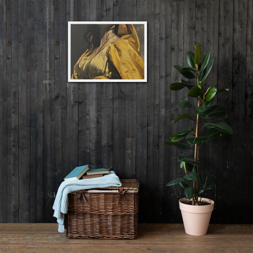 Veiled Confidence | Canvas with White Frame | 18″×24″