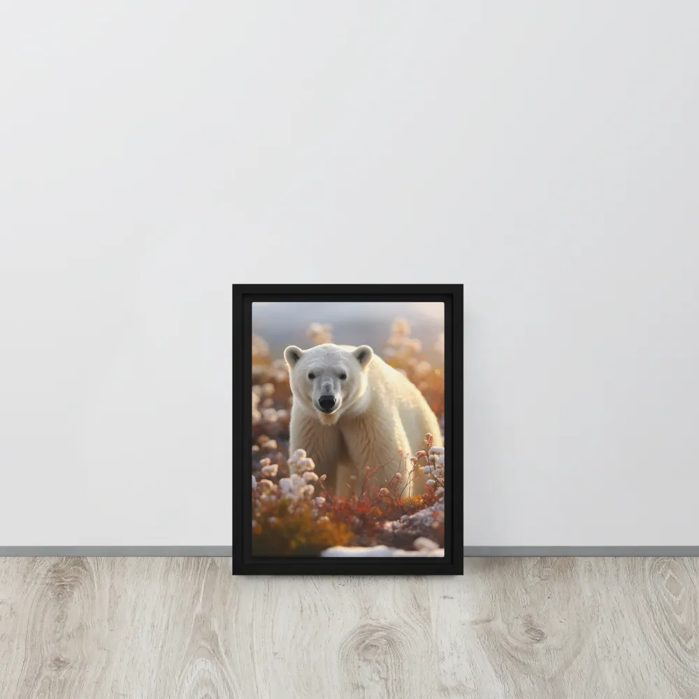 Harmony in the Frozen Wilderness | Canvas with Black Frame | 9″×12″