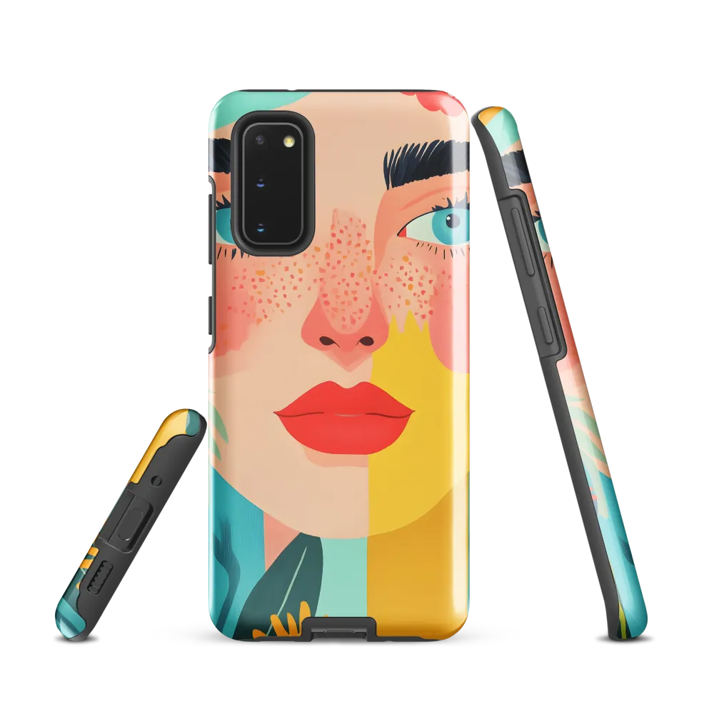 Floral Serenity: A Modern Portrait