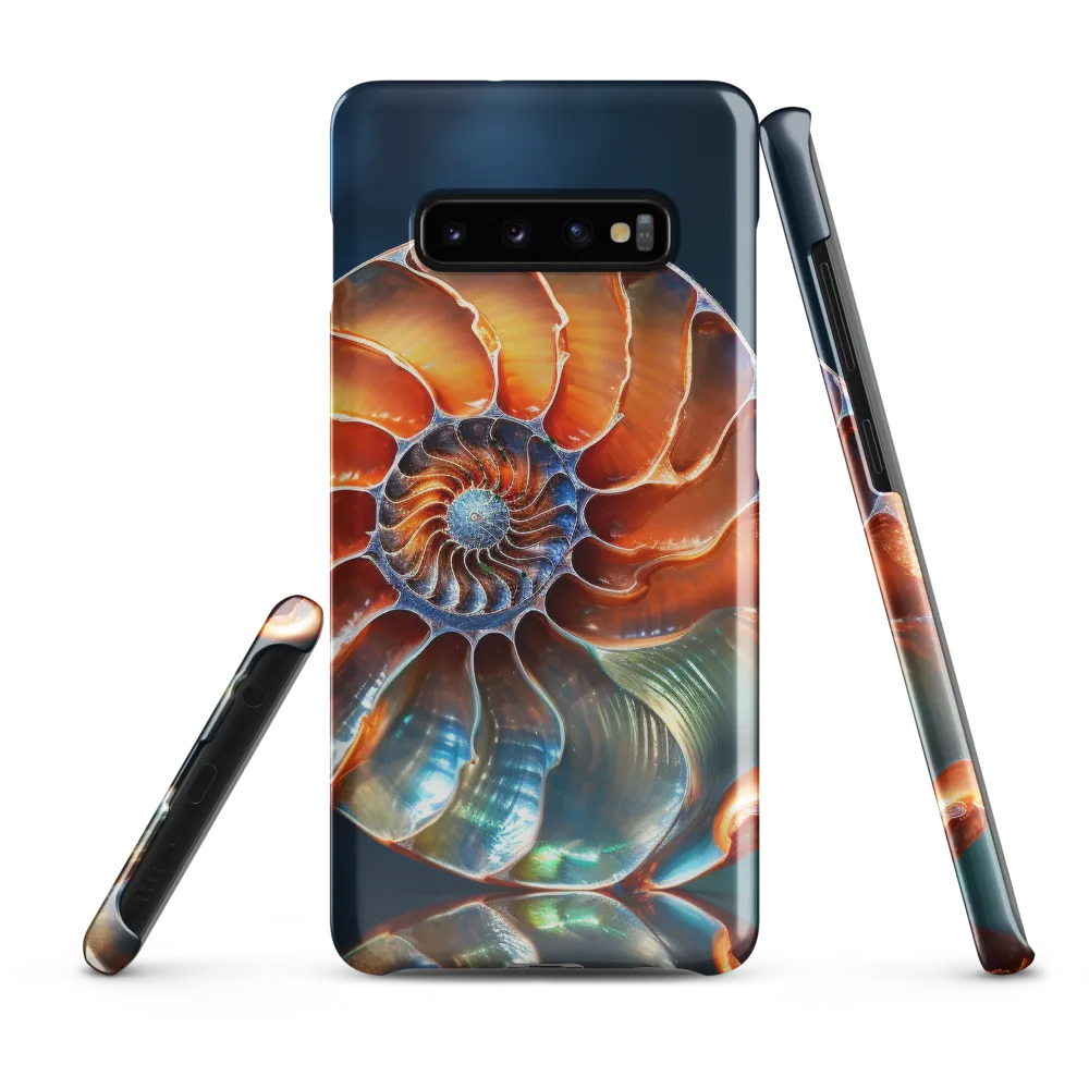 Elegance of the Nautilus Shell | Phone Case |  S10 Plus | Snap Case | Glossy