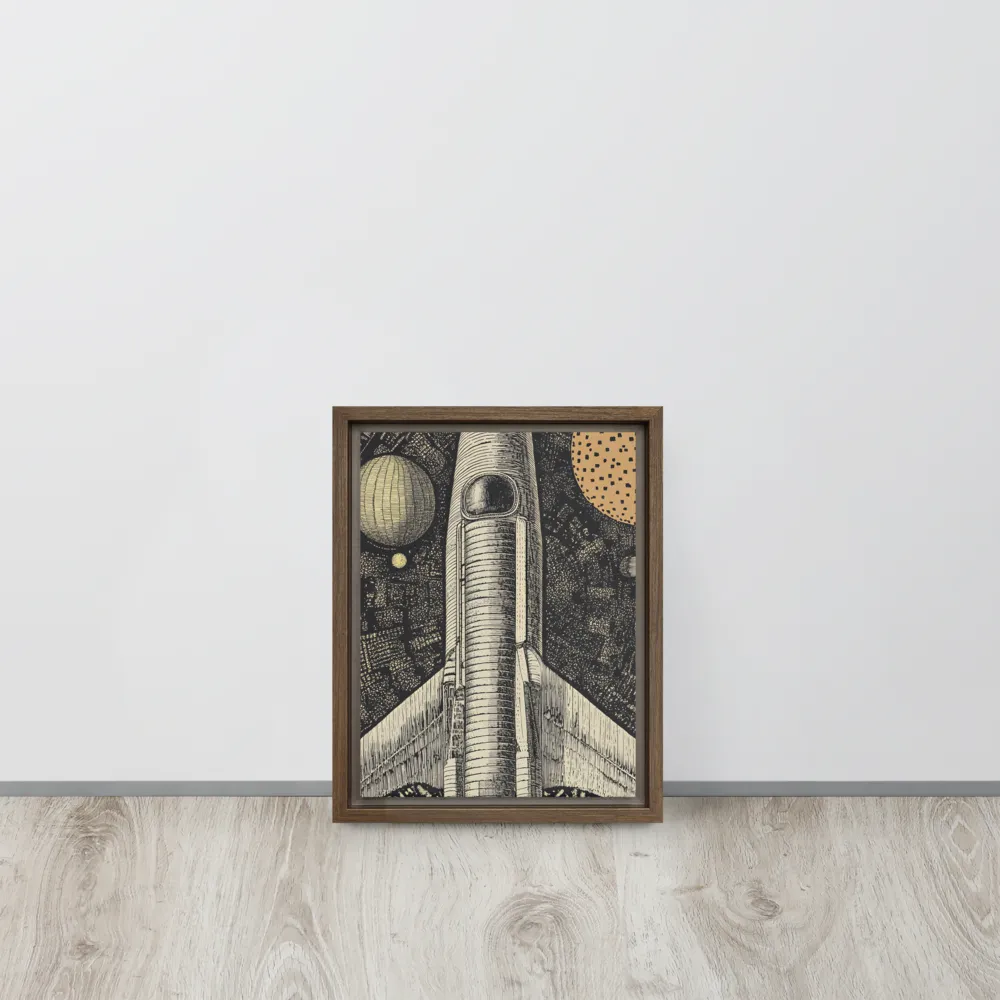 Voyage to the Unknown | Canvas with Brown Frame | 9″×12″