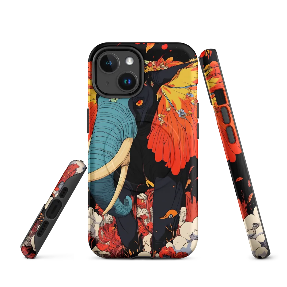 Majesty of the Floral Elephant | Phone Case |  14 | MagSafe® Tough Case | Matte