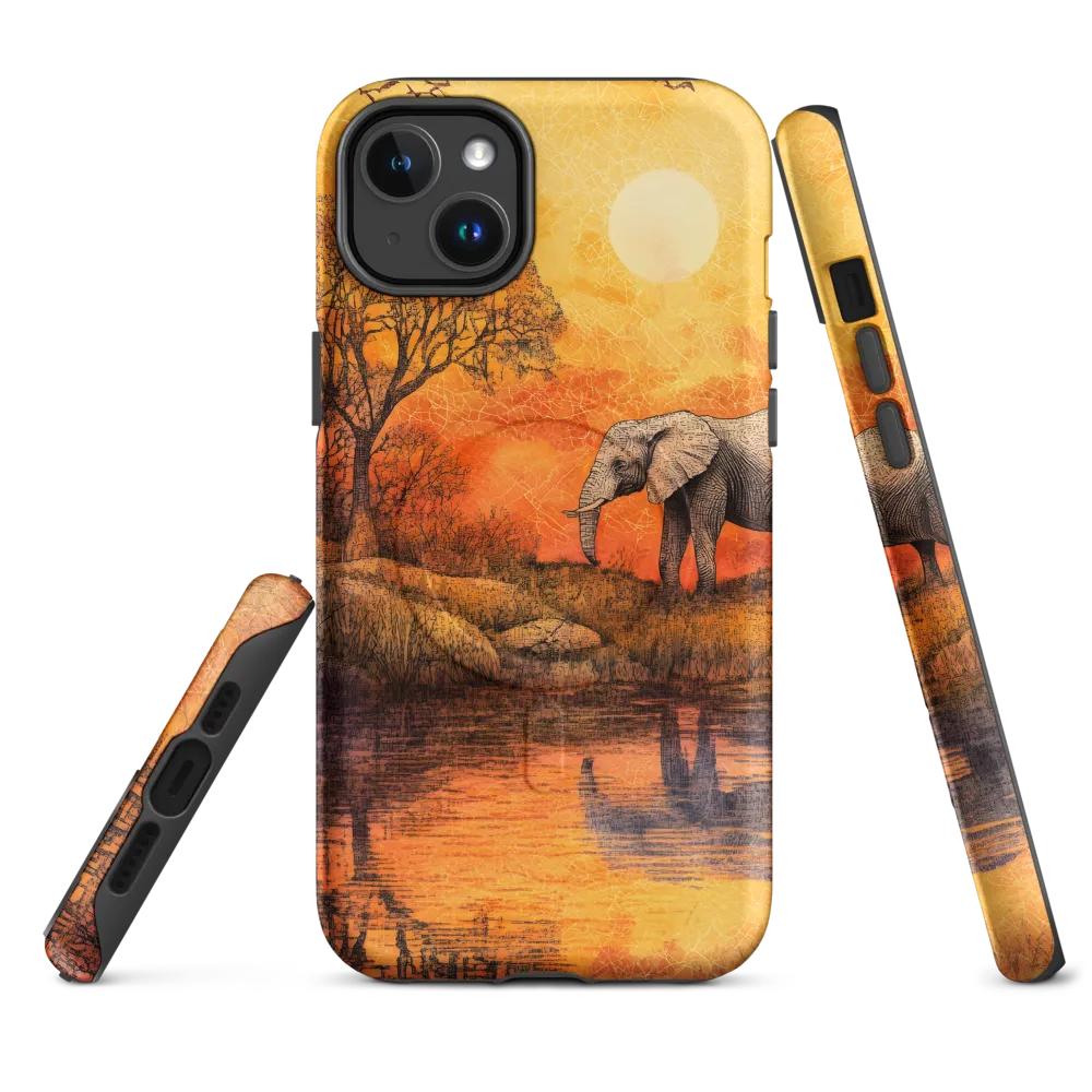 Elephant's Serenity at Dusk