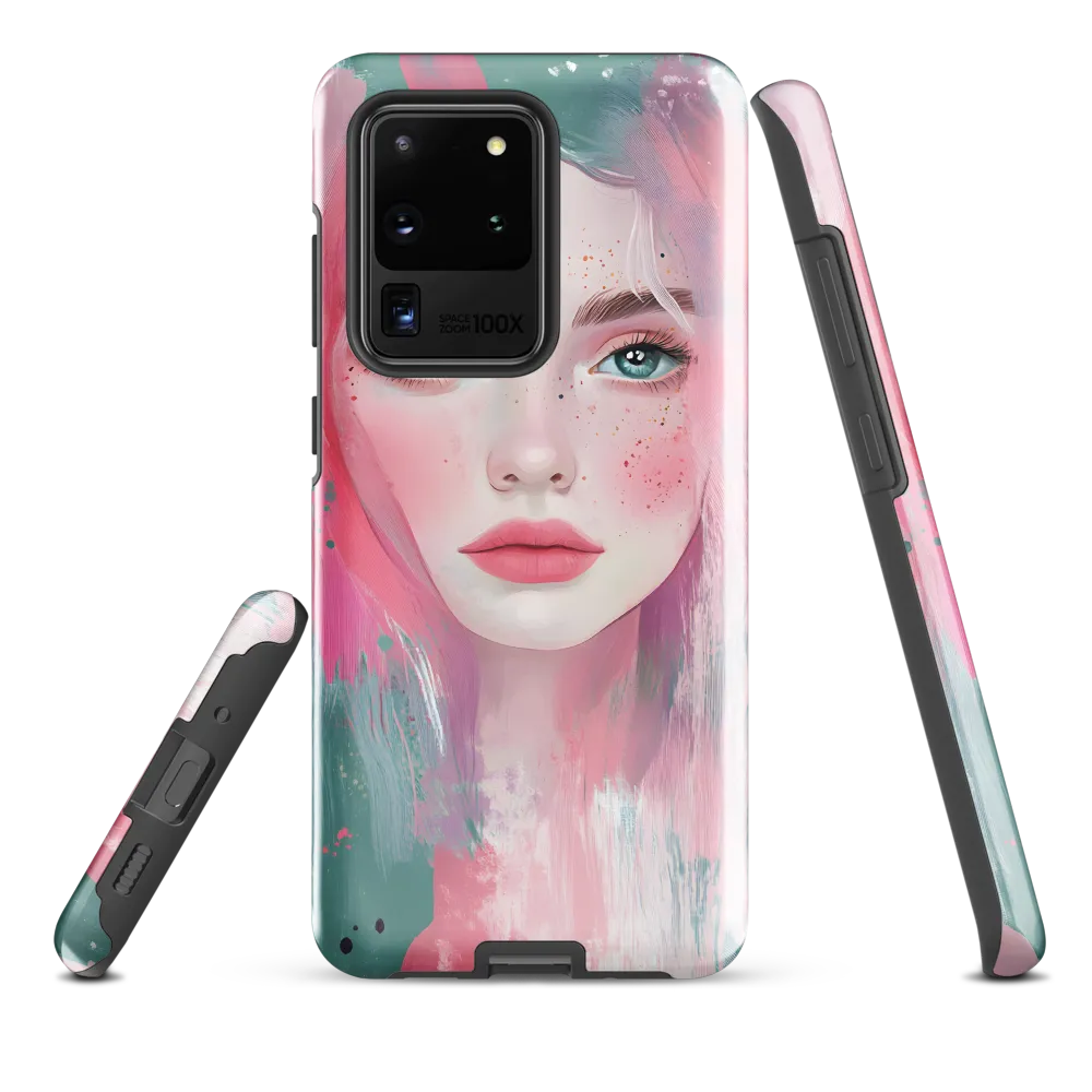 Dreamy Serenity: A Contemporary Portrait | Phone Case |  S20 Ultra | Tough Case | Glossy