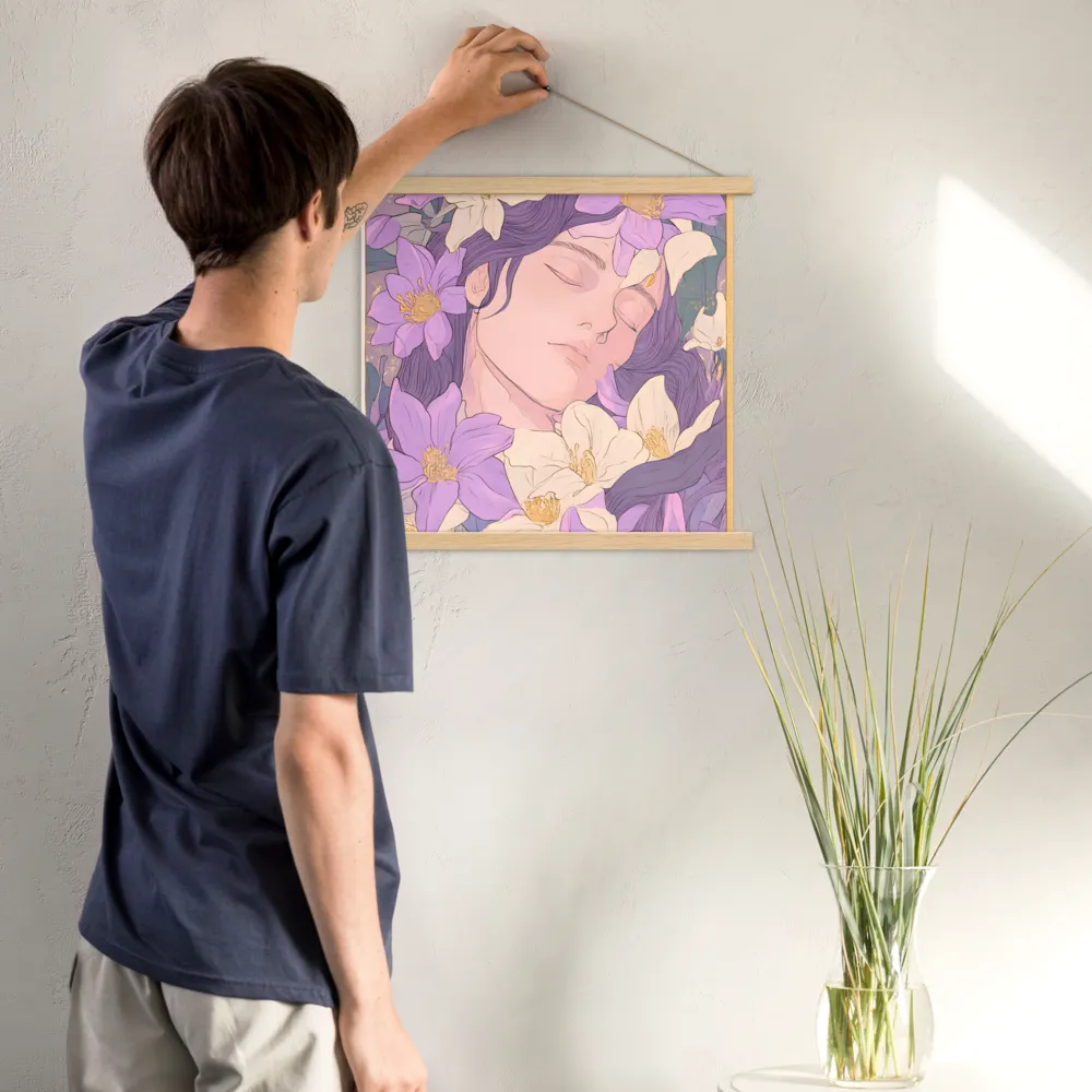 Harmony in Bloom | Poster With Oak Wood Hanger | 18″×18″