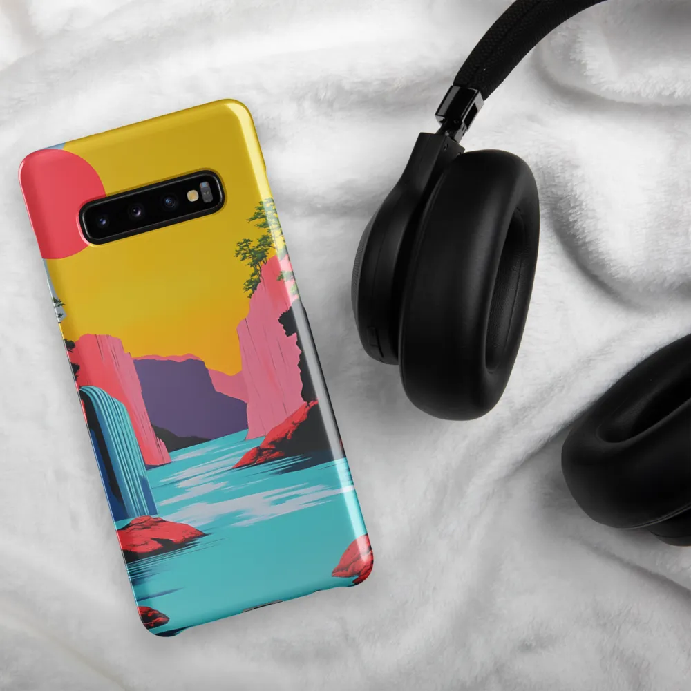 Dreamscape of Pink Cliffs and Turquoise Waters | Phone Case |  S10 Plus | Snap Case | Glossy