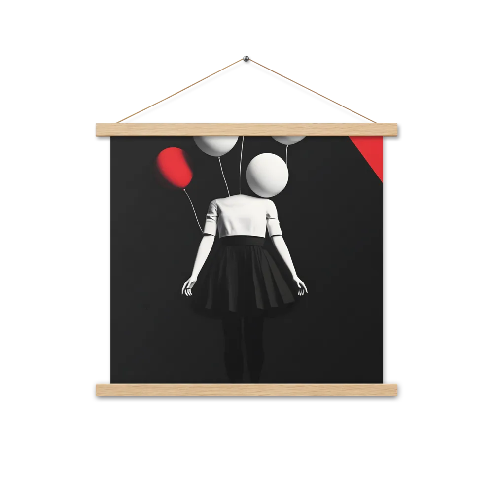 Suspended in Mystery | Poster With Oak Wood Hanger | 18″×18″
