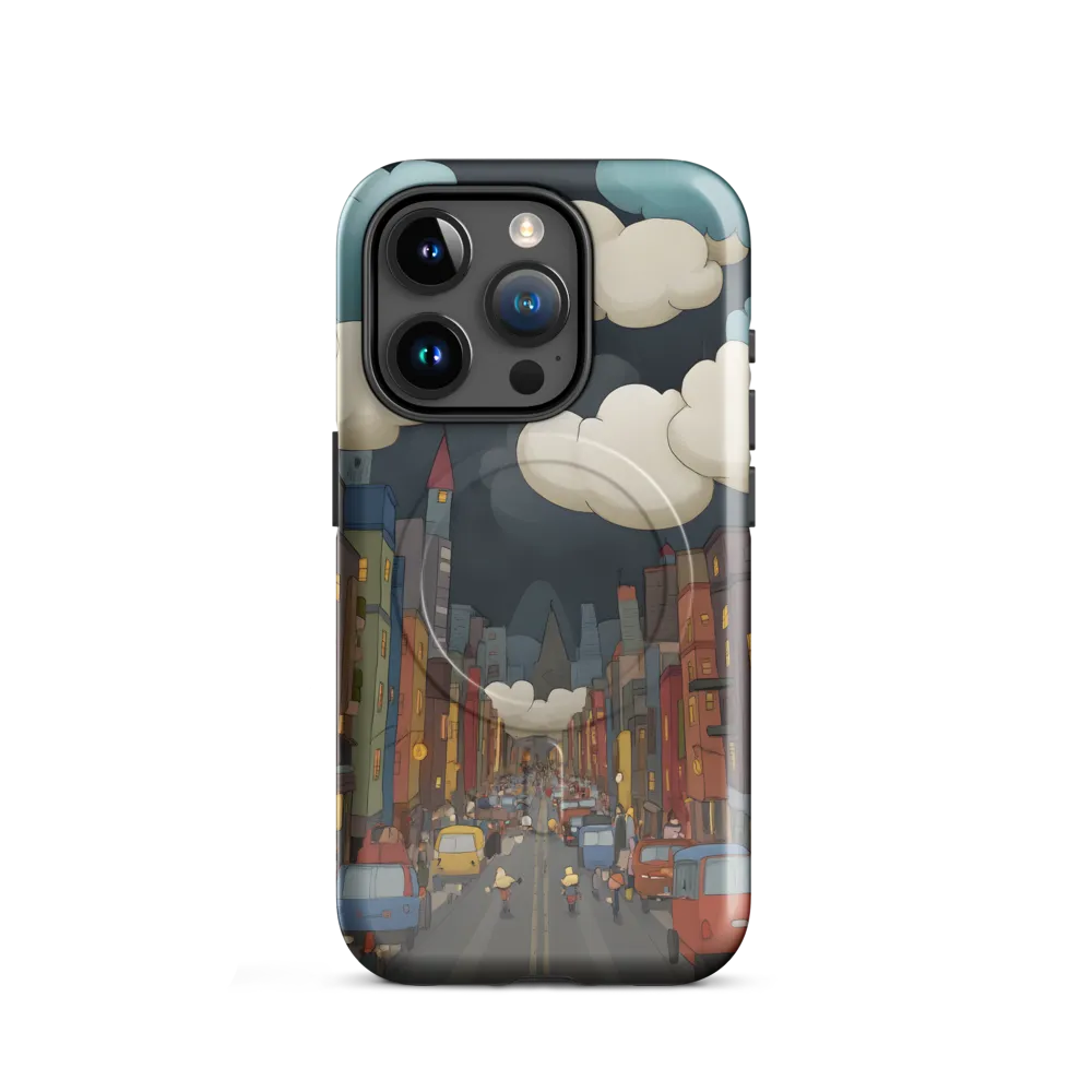 Urban Symphony: A City Awakens at Dusk | Phone Case |  15 Pro | MagSafe® Tough Case | Glossy