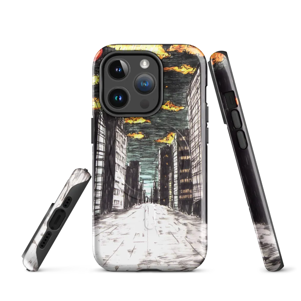 Eclipsed Cityscape | Phone Case |  14 Pro | MagSafe® Tough Case | Glossy