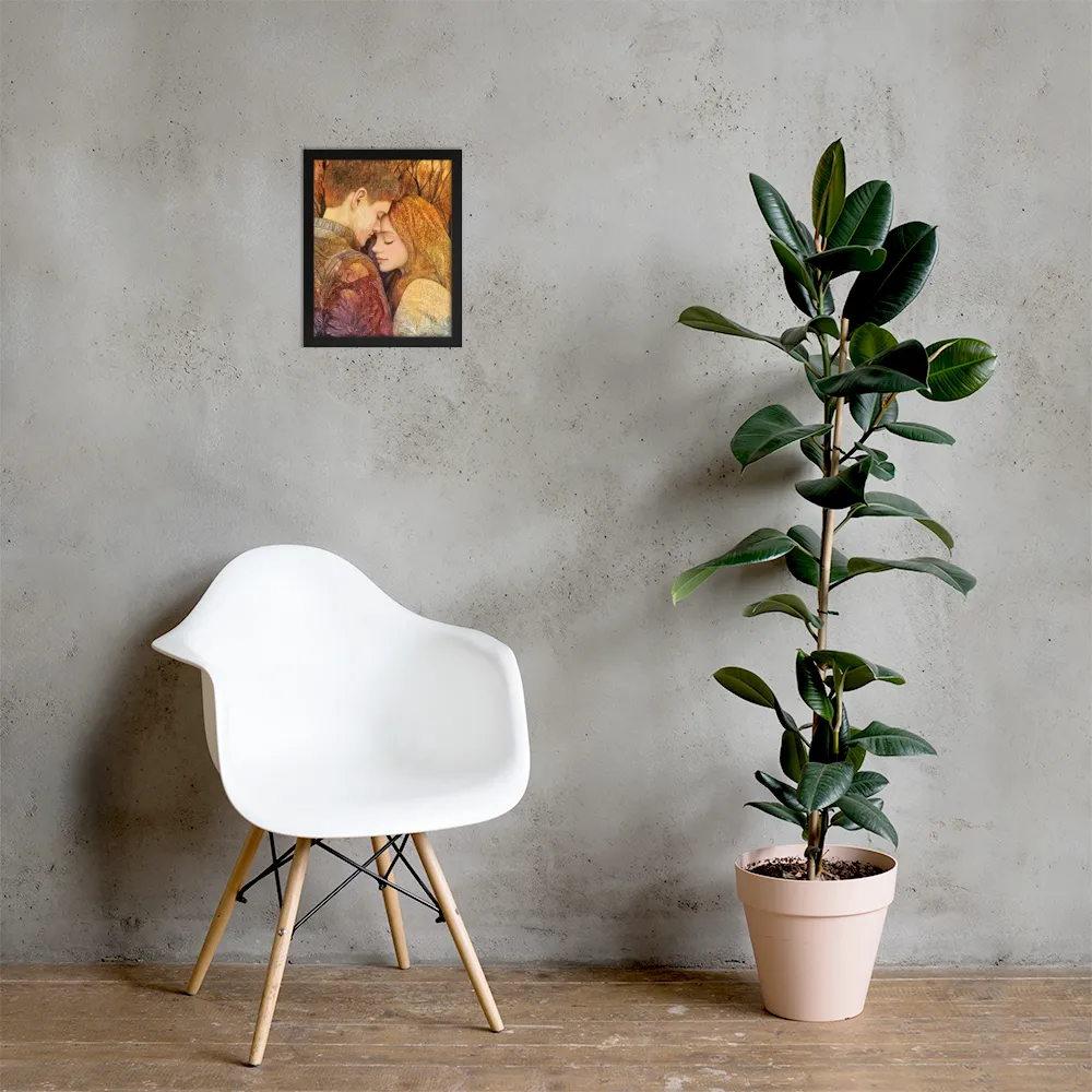 Embrace of Autumn | Poster with Black Frame | 11″×14″