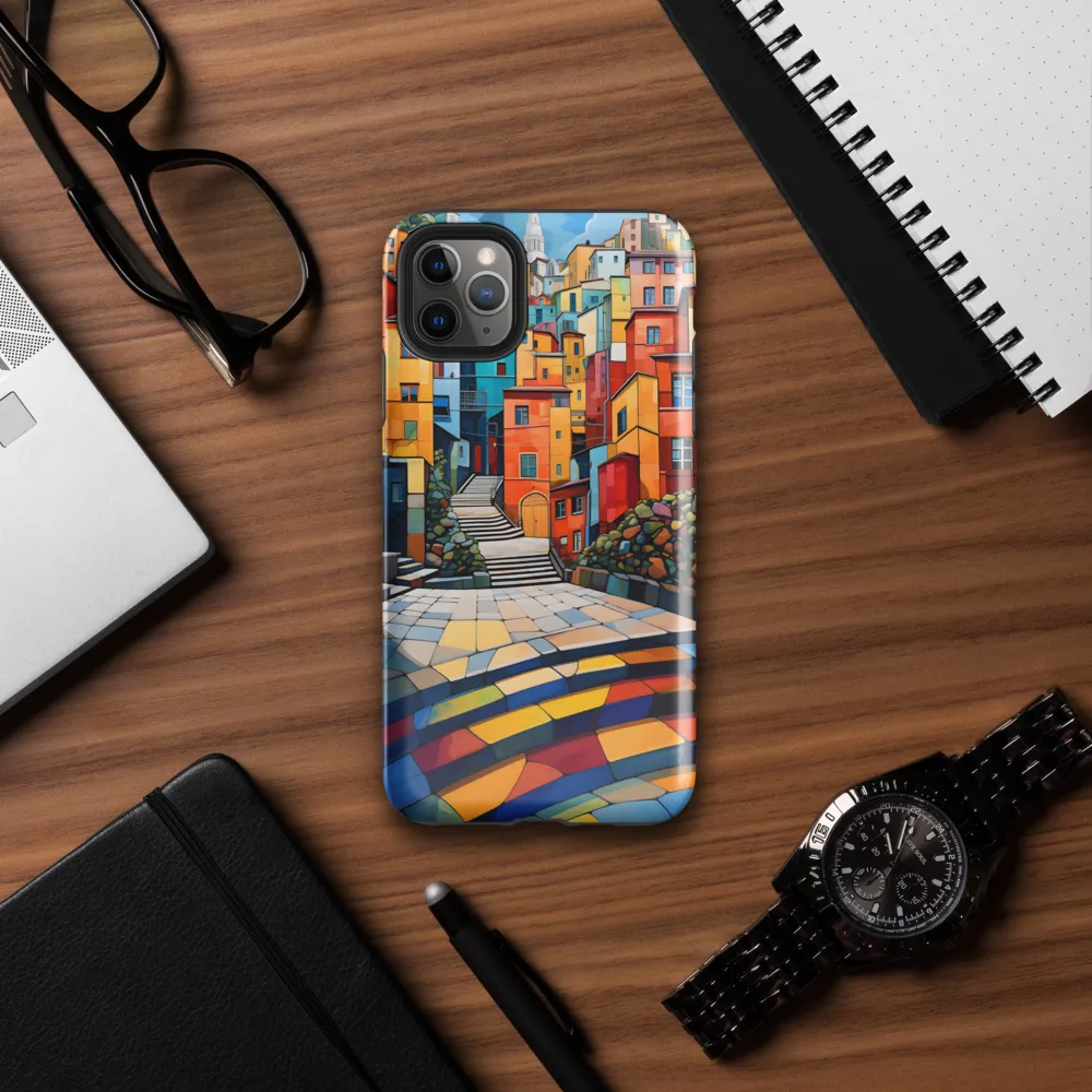 Vibrant Village: A Cubist Journey