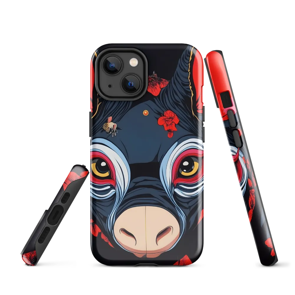 Mystical Bull with Floral Motifs