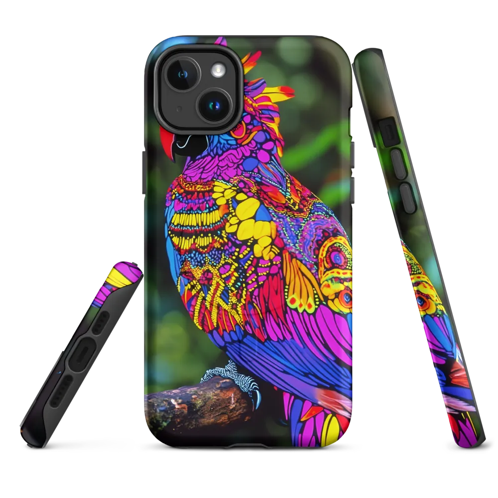 Vibrant Psychedelic Parrot