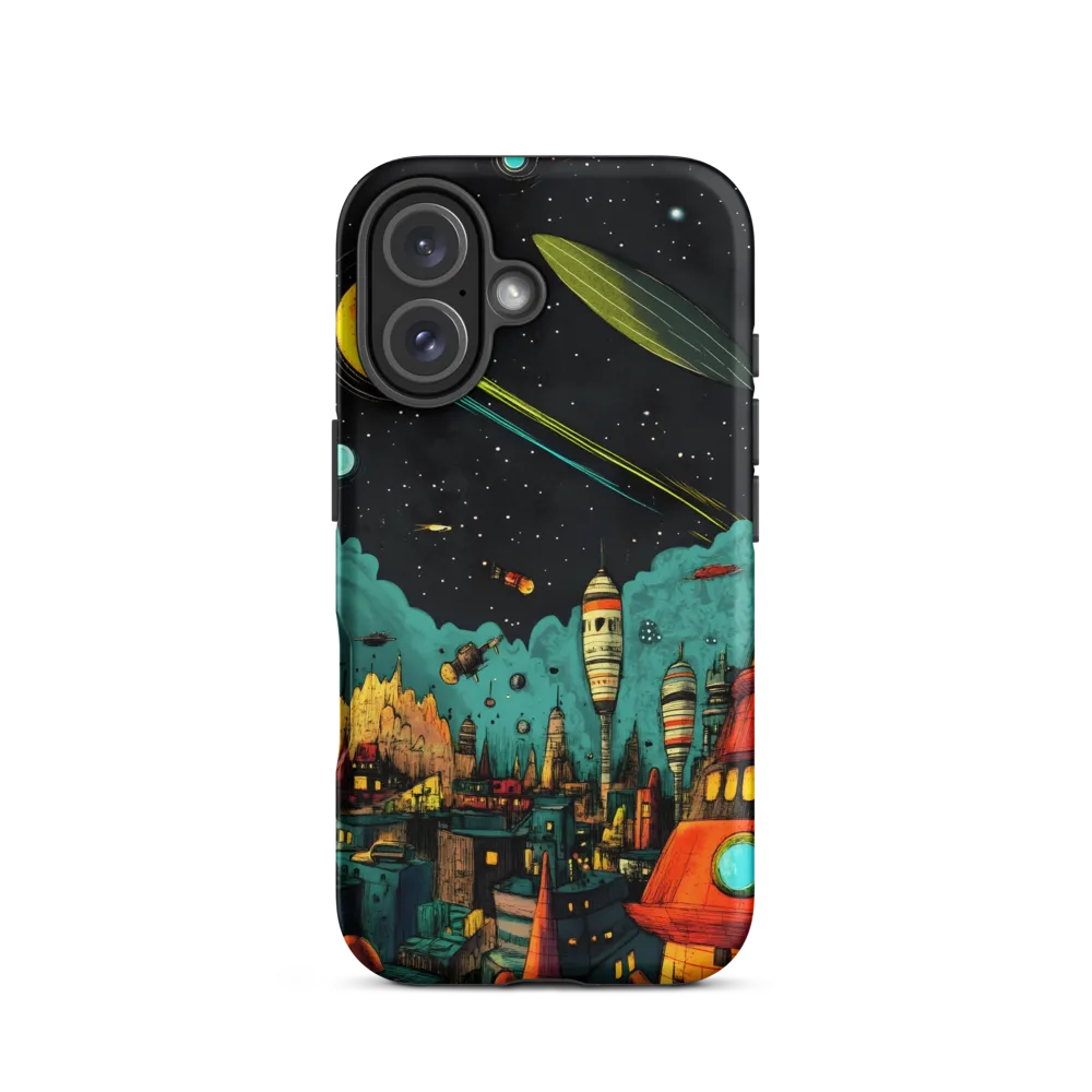 Galactic Cityscape: A Journey Through Imagination | Phone Case