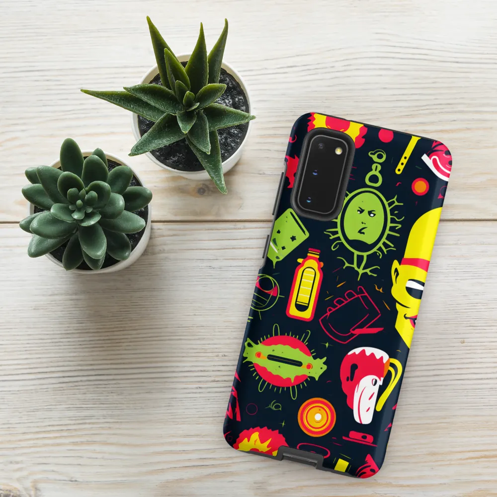 Neon Revelry: A Quirky Exploration of Modern Pop Art | Phone Case |  S20 | Tough Case | Matte