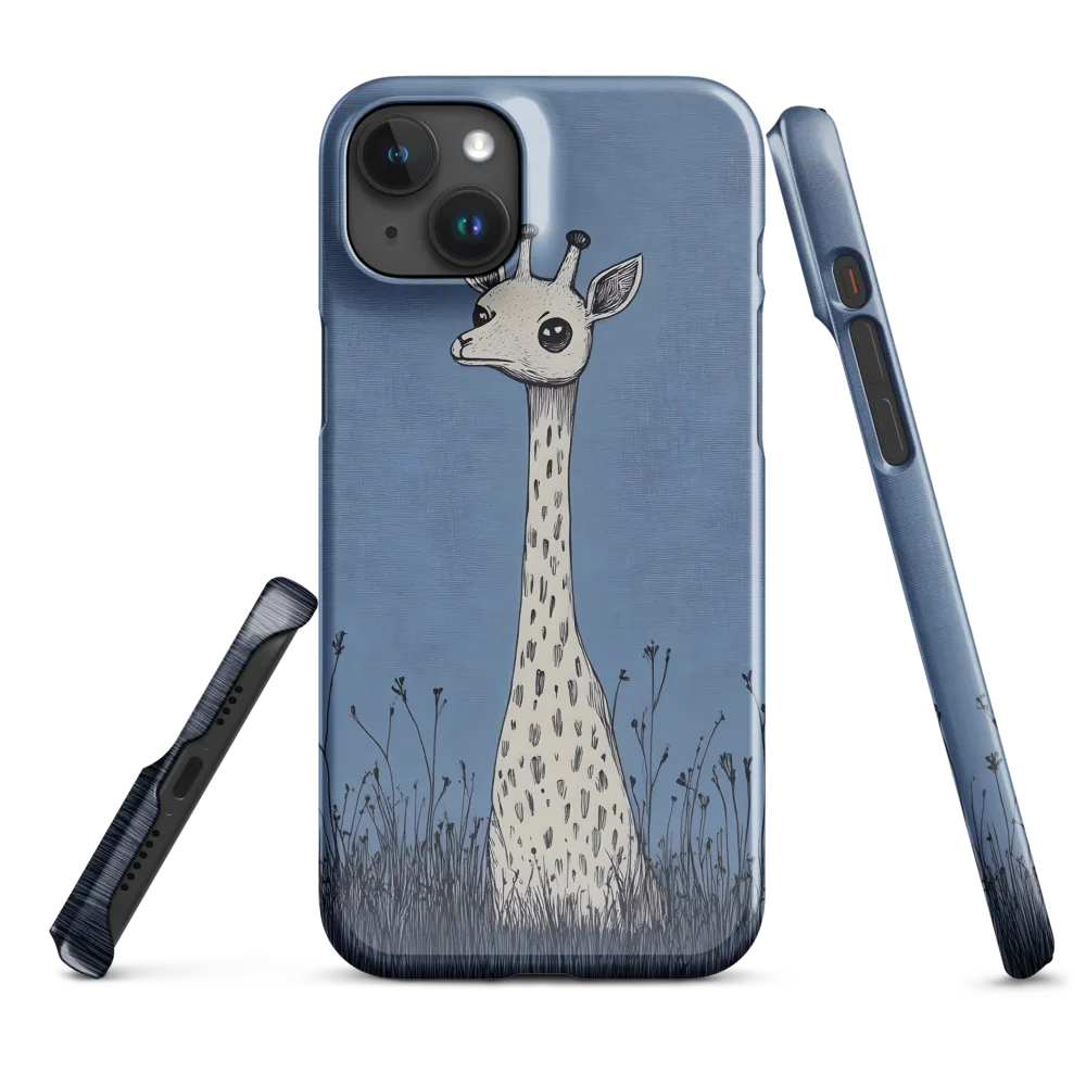 Whimsical Giraffe in Blue