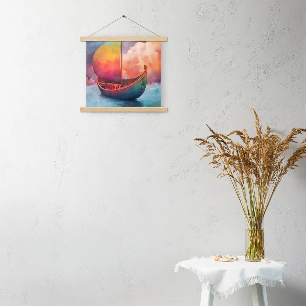 Dream Voyager | Poster With Oak Wood Hanger | 14″×14″