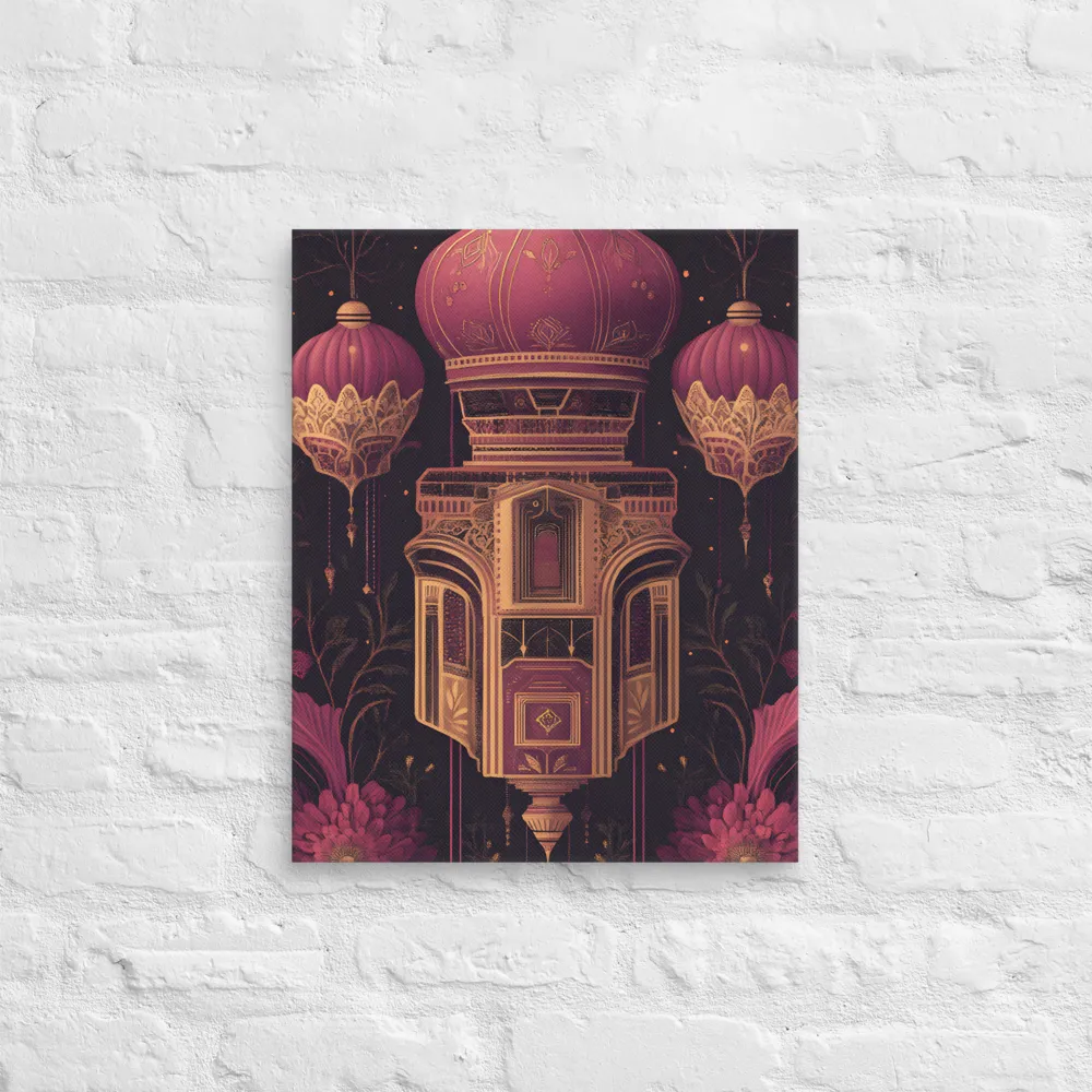 Ornate Harmony: A Digital Floral Architecture | Canvas | 16″×20″