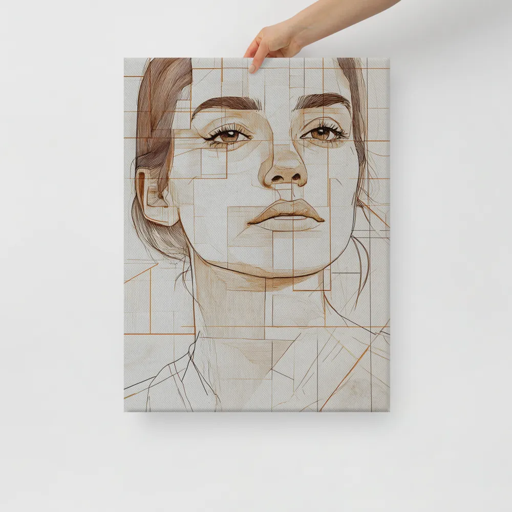 Geometric Serenity: A Minimalist Portrait
