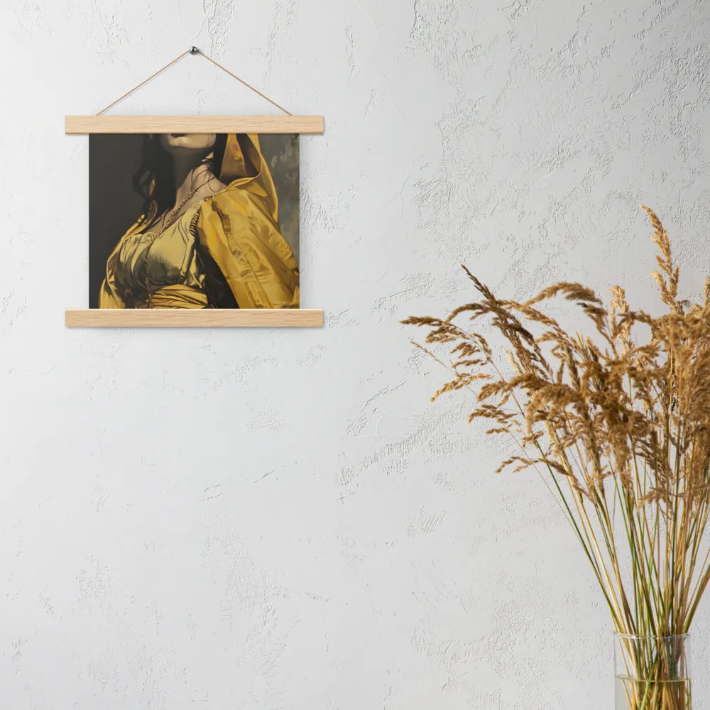 Veiled Confidence | Poster With Oak Wood Hanger | 10″×10″