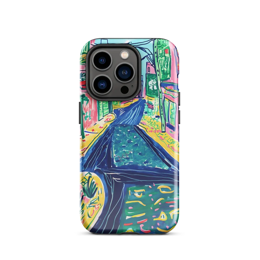 Dreamy Street in Vibrant Hues